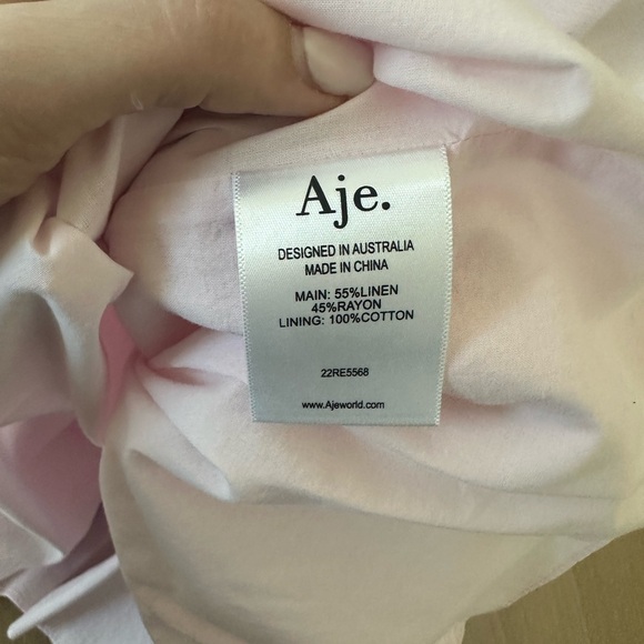 AJE Clay Belted Midi Dress in Pastel Pink, AU 6 / US 2 - Picture 9 of 13